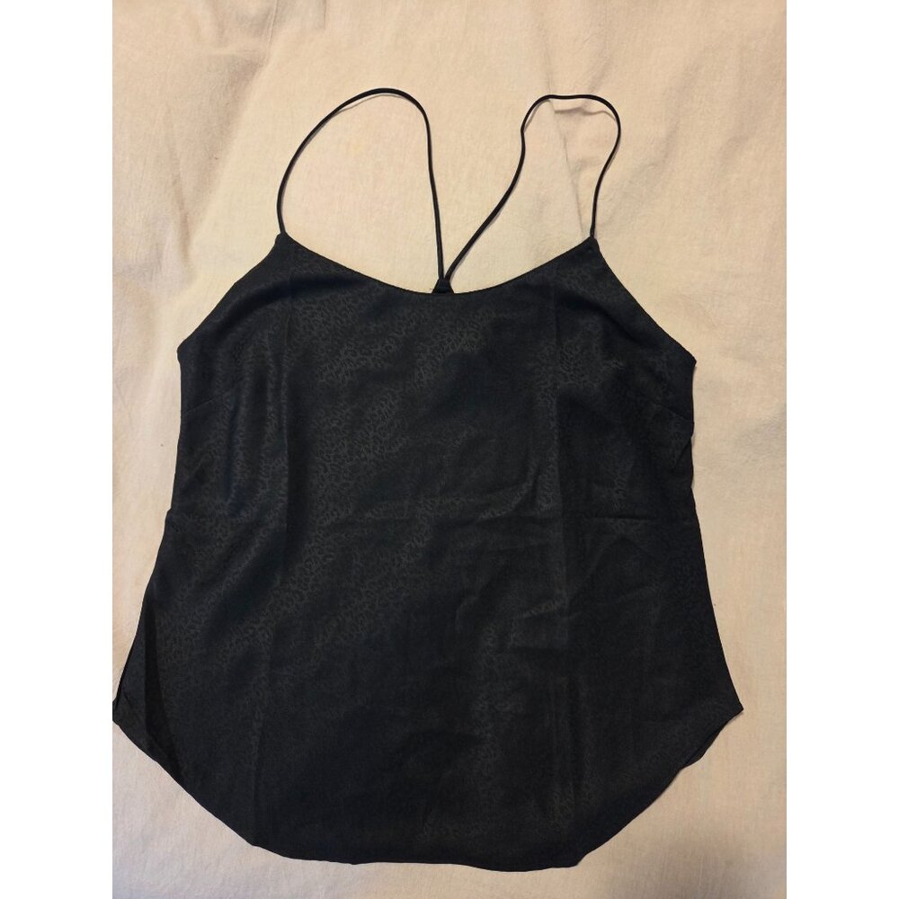 Victorias Secret Black Satin Cami Top Spaghetti Straps S coquette sexy holiday - Picture 3 of 5